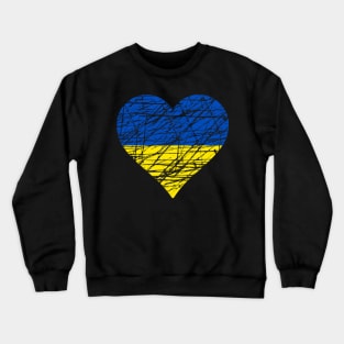 Ukraine Flag Heart Shirt Ukrajina Crewneck Sweatshirt